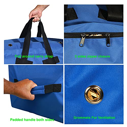 Majestic Ally 1200 D Nylon Fabric Large 44” x 20” x 16” and Extra Large 53"x 24" 20" Heavy-Duty Hay Bale Storage Bag (Red), Royal Blue, youth large / 11-13 - color: Royal Blue, size: youth large / 11-13