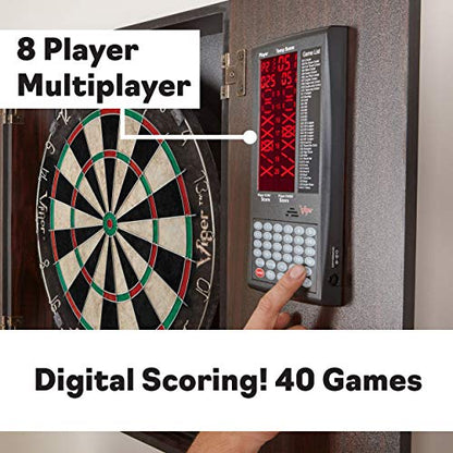 Deluxe Dartboard Cabinet with Integrated Pro Score and Cricket Scoreboard - style: Standard