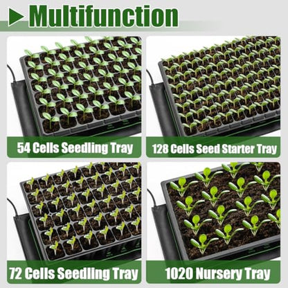 2 Pack Seedling Heat Mat for Seed Starting Plants Germination, 10"x20.5" | Improve germination rate, Stable uniform heat, Ideal germination temperature 75- 95°F(24-35°C),Waterproof, Fit 1020 Tray - size: 10×20"-2P
