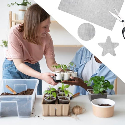 10 Pc Mesh for Plant,Plant Mesh Drainage Meshe,Flower Pot Hole Meshe Pad | DIY Drainage Bottom Netting, Gardening Bottom Grid Mat, Plant Potting Cover Pad, for Potted Succulent, Prevent Soil Loss
