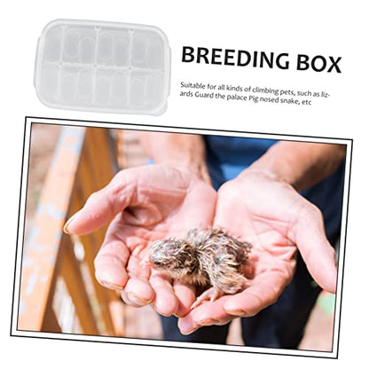 Professional Reptile Breeding Box Durable Egg Incubator Case for Hatching Geckos Lizards and Turtles Lightweight Design for Easy Use and Protection - color: White