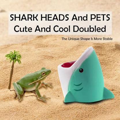 2 Pack Small Reptile Food Dish Plastic Water Bowl for Spider Tarantula Lizard Gecko Frog Snake