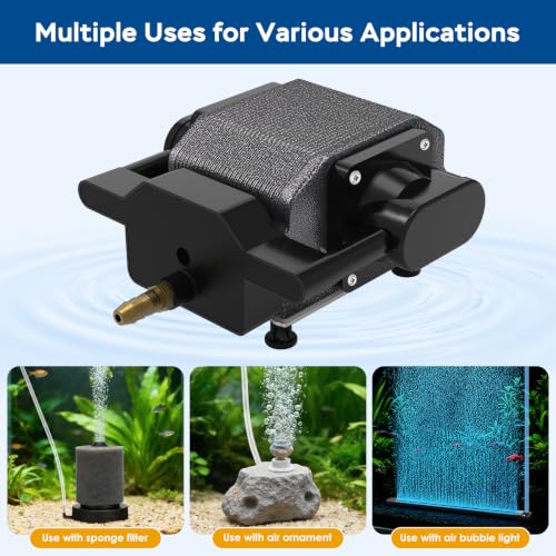 AquaMiracle Quiet Aquarium Air Pump 200/317/475GPH High Pressure Commercial Air Pump Pond Aerator Bubbler Hydroponics Air Pump Oxygen Pump - size: For Tanks up to 800 Gal