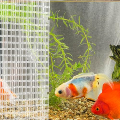 4pcs Aquarium Divider Fish Tank Grid Bottom Isolation Panels with Suction Cups, Plastic Separator for Betta Fish Breeding and Reptile Tanks