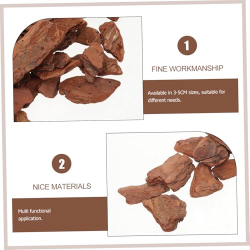 1bag Natural Reptile Bark Bedding Cork Bark Chips for Reptile Tank Decor Terrarium Substrate Lizard Bedding Chips Tree Decor for