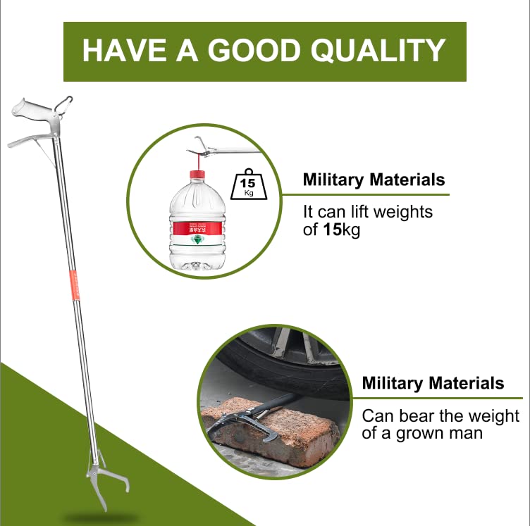 Reptile Tongs Snake Grabber Tool lock 47 inch Aluminum Alloy Easy to Carry Foldable and Light with Zigzag Wide Jaw Stainless Steel Professional Outdoor Catch Snake Hooks - style: 1pcs 47