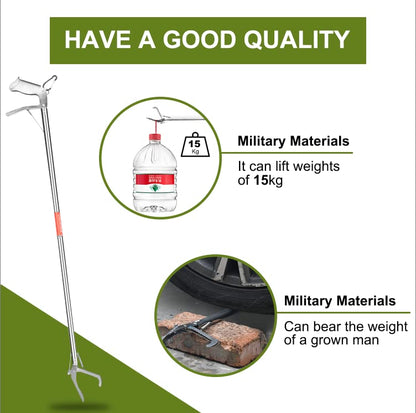 Reptile Tongs Snake Grabber Tool lock 47 inch Aluminum Alloy Easy to Carry Foldable and Light with Zigzag Wide Jaw Stainless Steel Professional Outdoor Catch Snake Hooks - style: 1pcs 47