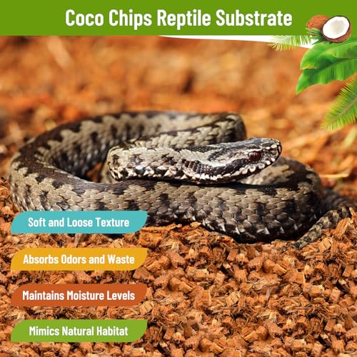 Riare 2Pack Coconut Husk Chip for Reptiles, 2.2 LB Coconut Fiber Substrate | Coco Chips Substrate Coconut Husk Bedding for Snakes, Tortoises, Ball Python, Bearded Dragon, Geckos, Lizards, Frogs - color: 2 Pack
