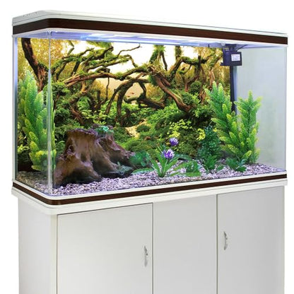 AWERT 72x18 inches Aquarium Background Branches Aquarium Background Aquatic Plant River Bed & Lake Fish Tank Background Vinyl Background | AWERT Moss Driftwood River Bed & Lake Aquarium Background Vinyl - size: 72x18in/180x45cm