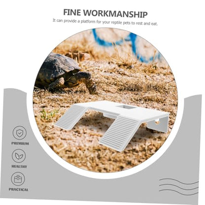 DECHOUS Turtle Basking Platform Suction Cup Floating Reptile Climbing Terrace for Turtle Tank Adjustable Basking Area and Frogs Easy to Install