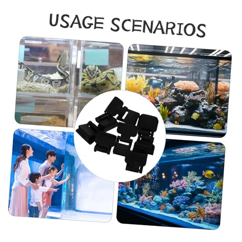 Sosoport 8pcs Aquarium Lid Clips: Fish Tank Glass Cover Lid Support Holder Cylinder Lock Non- Locking Screen Clip for Rimless Aquariums