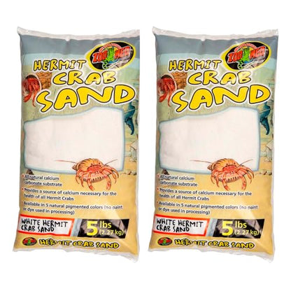 Zoo Med White Hermit Crab Sand 5 lbs - Pack of 2 (2 Items) | (2 items)
