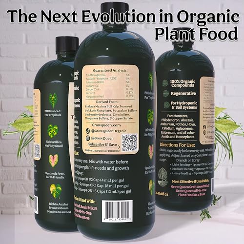 Organic Liquid Indoor Plant Food, Houseplant, Tropical & All-Purpose Indoor Plant Fertilizer, Organic Liquid Fertilizer 5-5-5 with Sea Kelp, 8oz Treats 50 Gallons - size: 8oz