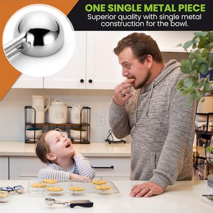 Spring Chef Large Stainless Steel Cookie Scoop, #20, 2.93 Tablespoon, Black | Professional 3.5" Cookie Dough Scoop for Baking, Cookie Scooper, Ice Cream Scoop with Trigger Release, Dishwasher Safe - color: Black, size: #20 - Large - 2.93 Tbsp