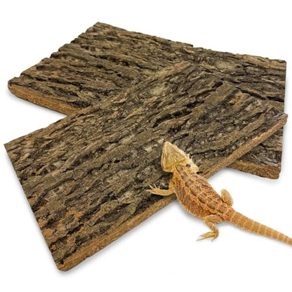 kathson 2PCS Thicker Cork Tile Background Bark 11.8”Lx7.9”Wx0.7”H Reptile Tank Backgroun Terrarium Background Natural Reptile Climbing Mat for Spider Gecko Lizard Chameleon Bearded Dragon Turtle Snake - size: 11.8 "L x 7.9" W x 0.7 "H