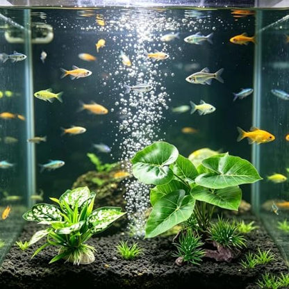 2pcs Reptile Artificial Plants, Terrarium Plants Decorations Supplies, Aquarium Fish Tank Plant, Amphibian Habitat Hideout Tank Accessories