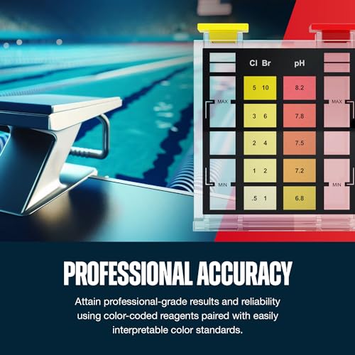East Bay 3-in-1 Pool Test Kit | At-Home Pool & Spa Water Testing for Total Chlorine, Total Bromine & pH | Fast & Accurate Chemical Test for Swimming Pools