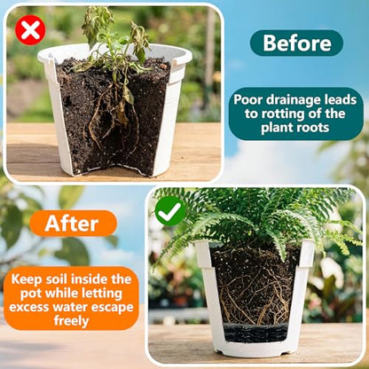 EBaokuup 8 Pcs Plant Pot Drainage Insert Discs, 6 Inch Thickened Mesh Pot Drainage Discs, Lightweight Planter Pad Insert to Prevents Soil Loss Indoor Outdoor - color: 6 Inch-8 Pcs
