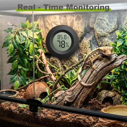 4-Pack Mini Hygrometer Thermometer, Digital LCD Humidity Meter Indoor/Outdoor Temperature Humidity Monitor, Reptile Thermometer Fahrenheit(℉)/Celsius(℃) for Incubators, Greenhouse Garden, Cellar, Jars