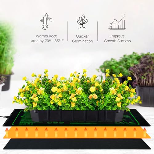 10"x20" Seedling Heat Mat for Seed Starting and Germination,2 Pack | Durable Waterproof Hydroponic Heating Pad with ETL Certified for Indoor Plant Gardening and Cutting, Brewing and Greenhouse - style: 2 pack-20"x10"-Upgrade version