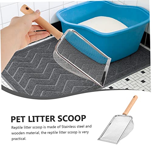 BESPORTBLE Reptile Litter Scoop Comfortable Handle for Easy Cleaning for Turtles Lizards and More Mesh for Efficient Waste Removal