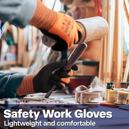 Schwer 1 Pair Size XL Highest Level Cut Resistant Work Gloves+ 1 Pair ANSI A6 Cut Resistant Arm Sleeves for Men&Women Work