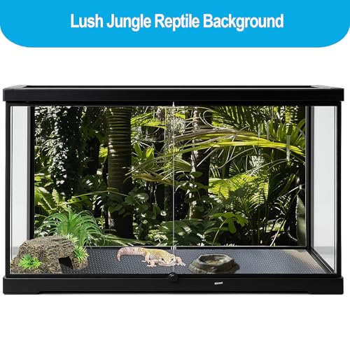 3 Pcs Reptile Tank Background, Bearded Dragon Tank Accessories, 36x18 inches 40 Gallon Polyester Terrarium Background Décor for Leopard Gecko, Crested Gecko, Turtle, Bearded Dragon