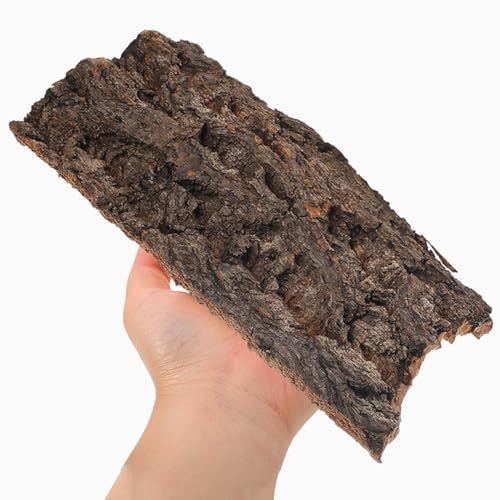 IMIKEYA 4Pcs Reptile Tree Bark Reptile Hides: Natural Wood Cork Bark Gecko Hide Small Climbing Barks Terrarium Decor Lizard Geckos Tortoise Birdcage Tank Accessories Water Tube Landscaping