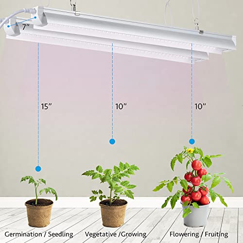 Grow Light for Indoor Plants, 4ft T8, 270W (6 x 45W), Super Bright Full Spectrum Sunlight LED Grow Lights, 6-Pack - size: 4FT-6pack