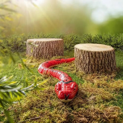 Terra by Battat – Rainbow Boa Infrared Remote Control Snake with Light – Up Eyes, Electronic Animal Toy and Playset for Kids, Realistic Reptile, Fun and Interactive, 6+ Years - style: Rc Snake (Red)