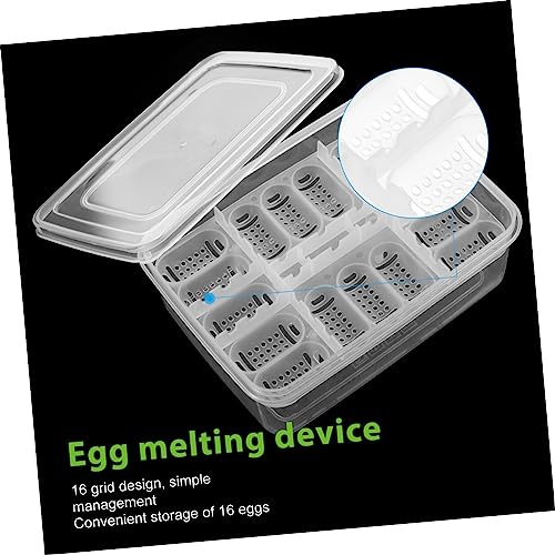 Toddmomy 16-Compartment Reptile Egg Incubator Tray 2-Pack Hatching Box for Gecko and Lizard Eggs Sturdy Plastic Breeding Box for PET Reptile Supplies