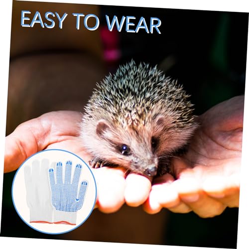 Vaguelly Thickened Gloves for Animals Scratch Resistant Gardening Gloves with Breathable Resistant Material Suitable for Handling Dogs Cats Birds Reptiles Random Color Pair Random Color