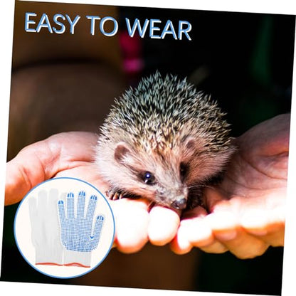 Vaguelly Thickened Gloves for Animals Scratch Resistant Gardening Gloves with Breathable Resistant Material Suitable for Handling Dogs Cats Birds Reptiles Random Color Pair Random Color