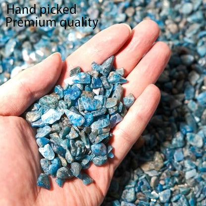 Apatite Crystal Chips Bulk 1lb, 900+ Pieces, 5-8mm Natural Gemstones - color: Apatite, size: 1LB
