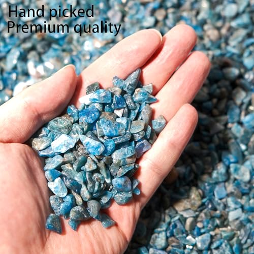 Apatite Crystal Chips Bulk 2lbs, 1800+ Pieces, 5-8mm Natural Gemstones - color: Apatite, size: 2LB