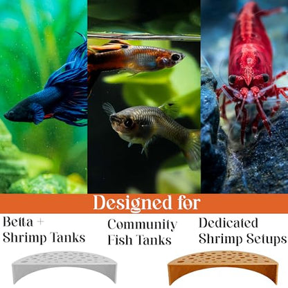 Shrimp Breeding Protector, Shrimp Hide Tunnel, Light Brown | Aquarium tunnel creates a sheltered breeding cave for dwarf, cherry and baby shrimp while helping protect young shrimp. - color: Light Brown