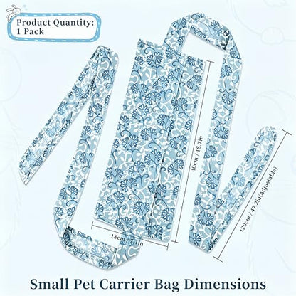 Guinea Pig & Bearded Dragon Carrier, 2-in-1 Guinea Pig Backpack and Sling, Soft Coral Fleece Bonding Pouch, Portable Travel Carrier Bag for Small Pets, Blue