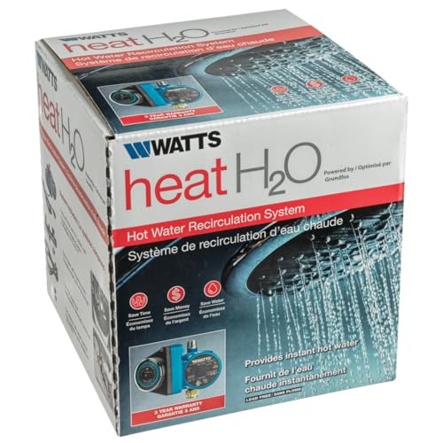 Watts Heat H2O Hot Water Recirculation System w/Programmable Timer, Instant Hot Water, 3 Year Warranty, Pump, 2 Adapters, Sensor Valve, Mounting Screws, 2 Supply Lines, Easy DIY Install (0955805) - style: Pump + 3 Yr Warranty