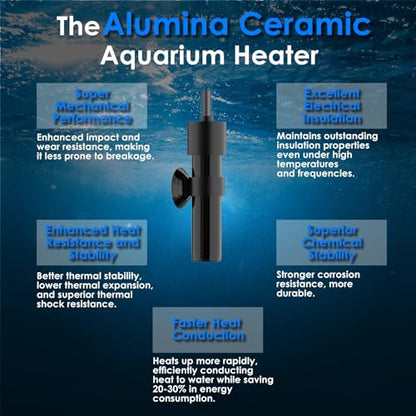Mini Aquarium Heater 5V/2A USB 10W Super Small Fish Tank Heater with Digital Display Thermostat, Alumina Ceramic Betta Tank Heater Turtle Heater for Tanks up to 1 Gallon - size: For Aquariums ≤ 1 Gal