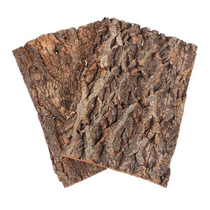 Zerodeko Reptile Tree Bark Terrarium Decor 2 Pack Reptile Platform for Climbing and Resting 11.81 X 7.87 X 0.78 in Bark Platform for Lizards Tortoises Spiders Hamsters