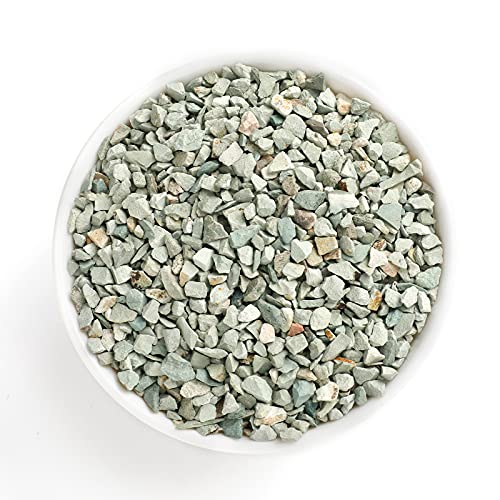 Boniosz 2lb Succulents and Cactus Green Zeolite, Décor & Additive Rocks, Natural Decorative Gravel for Bonsai, Fairy Gardening, DIY Projects, Vases Fillers, Terrarium - color: Green Zeolite, size: 2lb