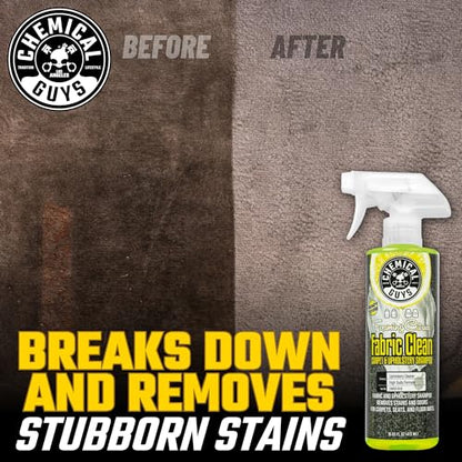 Chemical Guys, Foaming Citrus Fabric & Carpet Cleaner, RTU, 16 oz, 2 Pack | Ready-to-use foaming spray lifts stains and odors from car seats, carpet and floor mats, safe on most fabrics - size: 16 Fl Oz (Pack of 2)