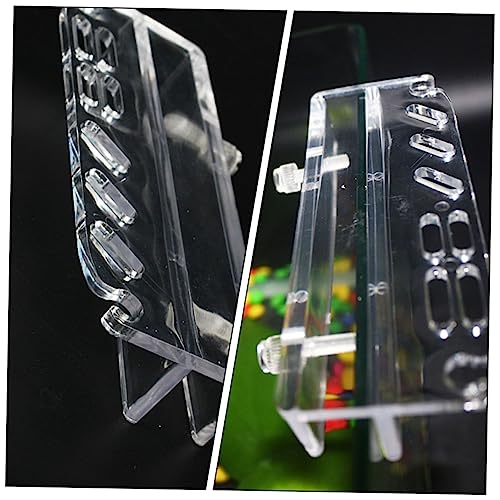 Aquarium Tool Holder Acrylic Fish Tank Wall Organizer for Scissors Tweezers and Cleaning Tools Convenient Storage Rack for Aquatic Plants and Accessories