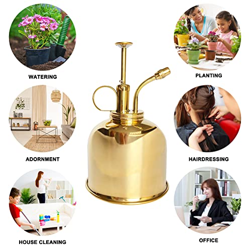 Brass Golden Spray Lianshi can Plant Spay Bottle Inner Flower Spray Mister 300ml/10.56 oz 1pcs/Lot - color: Brass