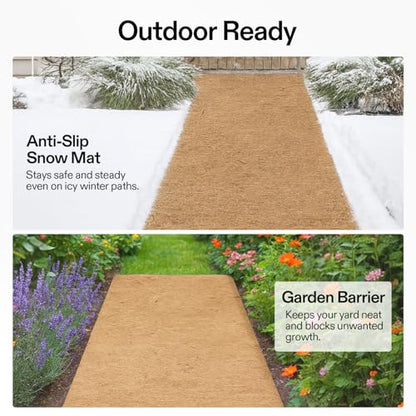 VIVOSUN Coco Coir Liner 16 x 120 in, 100% Natural Coconut Fiber Mat | Thickened Coco Liner Roll for Planters, Hanging Baskets, Garden Decoration, DIY Crafts, Pet Pads & Reptile Carpet - size: 16"W x 120"L