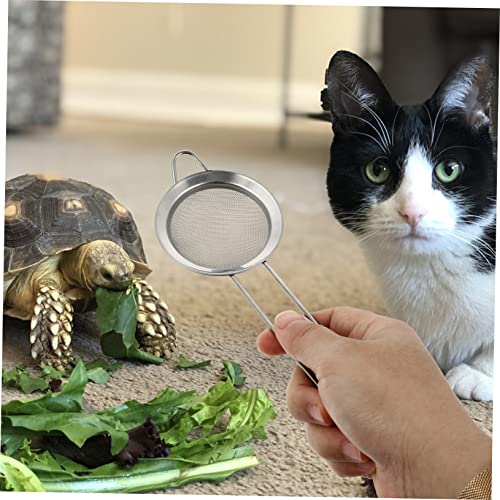 BESPORTBLE Reptile Sand Substrate Scoop 2Pcs Stainless Steel Silver Shovel | Ergonomic Handle Design, Sift out Droppings, for Snake Reptile Terrarium Substrate Cleaning Tool Kit Set
