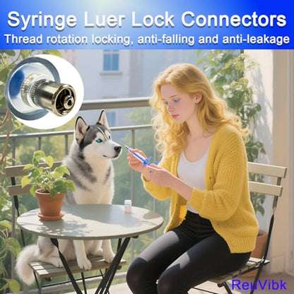 2Pcs 10ML Livestock Syringe, Reusable Adjustable Goat Drench Syringe, with 1 Drench Nozzle 10 Needles, Suitable for Small Poultry And Birds Such As Chickens, Ducks, Cats, Dogs, Etc - size: 10ML