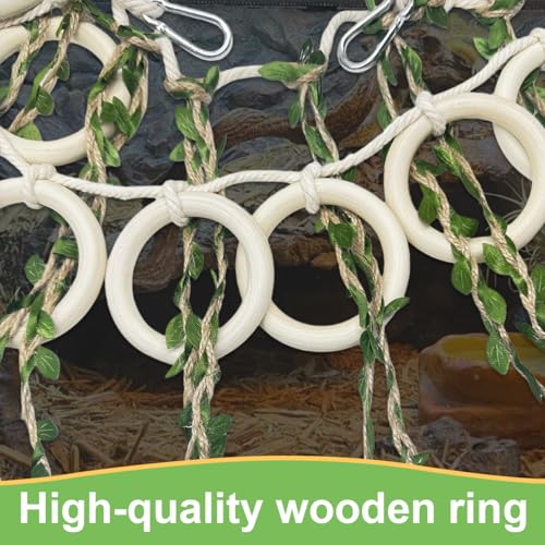 Ball Python Tank Accessories, Handcrafted Snakes Climbing Vines, Corn Snake Enrichment Toys, Suitable for Snakes, Ball Pythons, Chameleons