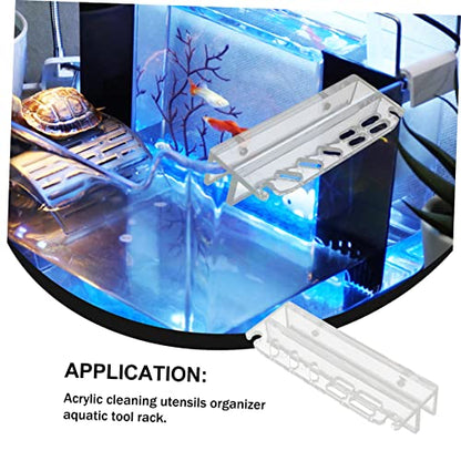 Acrylic Aquarium Cleaning Tool Holder Plant Tool Rack Storage Safe Eco-friendly