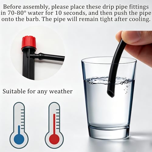 100FT 1/4" Drip Irrigation System Kit, Automatic Watering System, DIY Automatic Irrigation Equipment Set for Greenhouse, Garden, Yard, Lawn - size: 371PCS- 100FT Irrigation Kit
